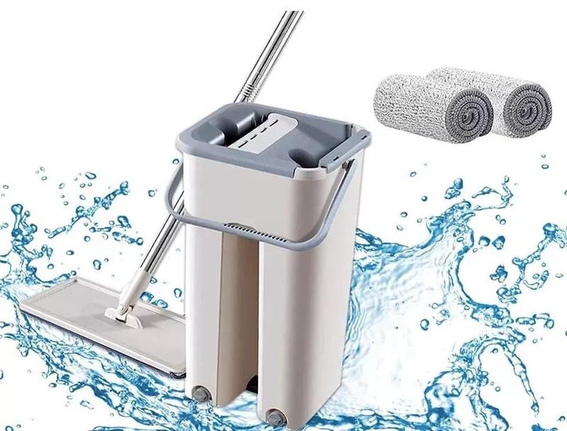 360 Multi-Functional Wash & Dry Mop and Bucket Set 360°Flat Squeeze Floor Mop+10Pads 1