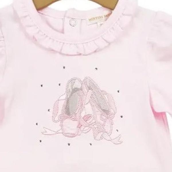 Mintini Baby girl all in One ballet Shoe design 0
