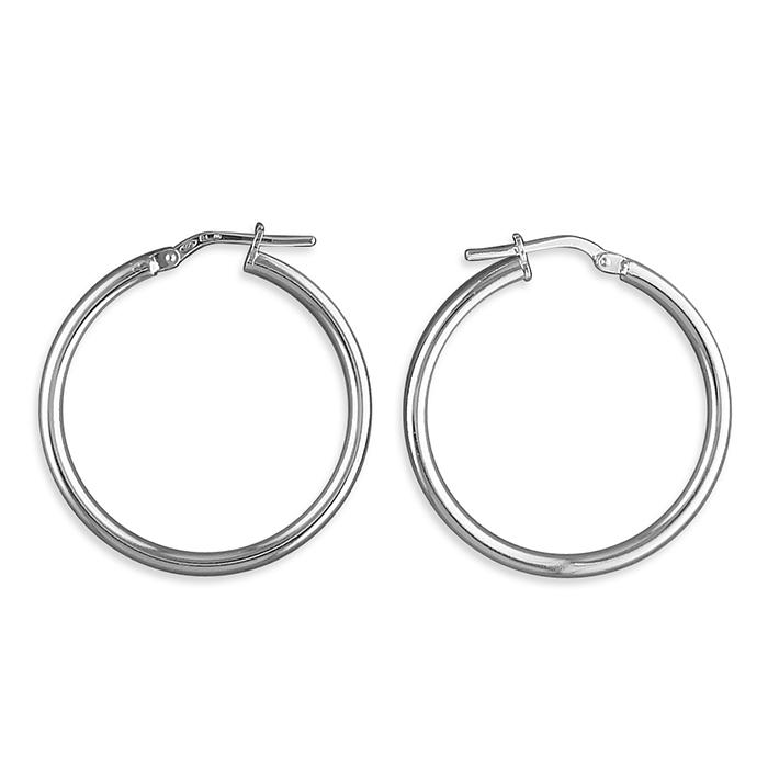 Silver 30mm Hoop Earrings 0
