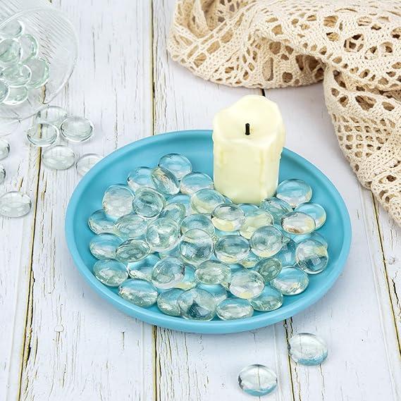 Clear Glass Pebbles 420-Pack 1.9kg｜1.5-2cm Crystal Stones for Aquarium Gravel, Vase Filler, Hydroponics & Home Decor 5