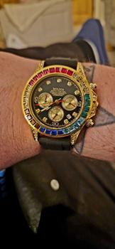 Product Review of Men's Business Fashion Rhinestone Decorated Analog Quartz Watch, Fashion Watch for Party, Daily Clothing Decor, Trendy All-match & Exquisite Watch Jewel for Birthday Gift with Box from K**0 0