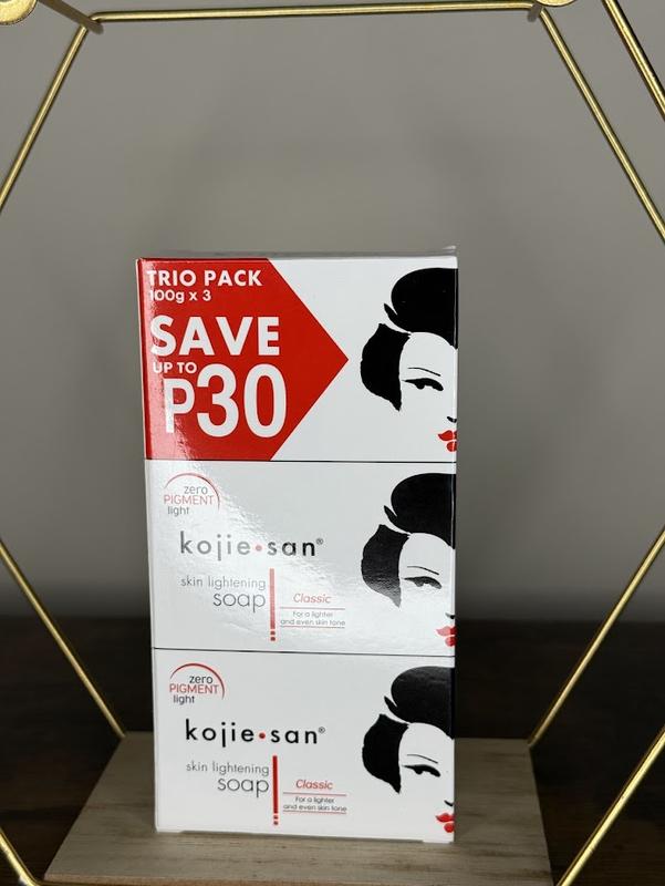 Kojie San Skin Lightening and Brightening Soap Classic Formula for Skin With Kojic Acid Trio Pack - 3 x 100g - Body Care Body Wash Acne Cleansing 4