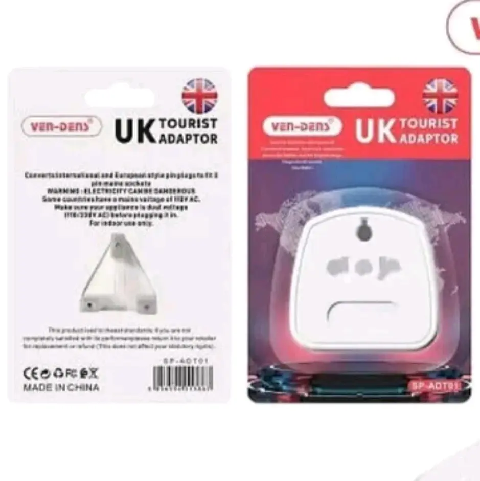Tourist Visitors Adaptor Socket Plug Converter 3 Pin  ￼
