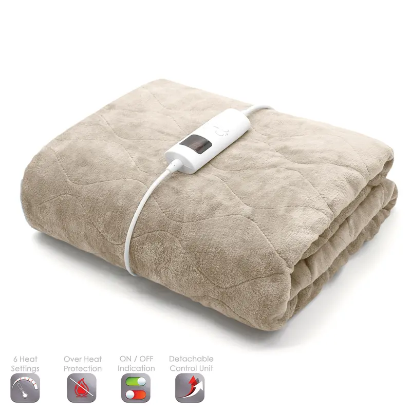 Electric Blanket with 6 Heat Settings - Machine washable 1