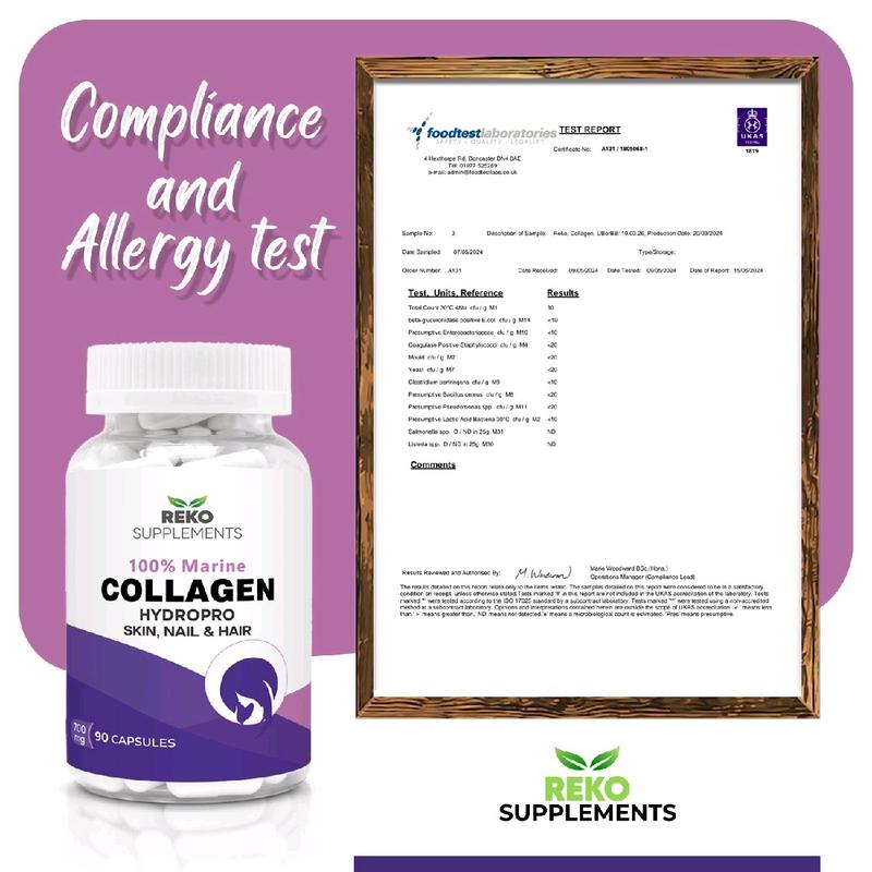 Marine Collagen 90 Capsules with Hyaluronic Acid, Biotin and Blueberry Hydrolysed type 1, with vitamins and minerals, supplement for Women, Hair,Nail,and Skin Supplement, vitamins for women Healthcare  Beauty 6