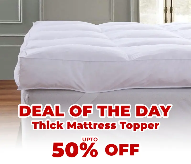 Super Soft Mattress Topper 10cm Deep Luxury Hotel-Quality Washable Non-Allergenic Super Absorbent Comfort at Home Super Soft & Plush Box Stitched Quilted Bed Topper with 4 Corner Strap Available in ALL UK Sizes Money Back Guarantee 7