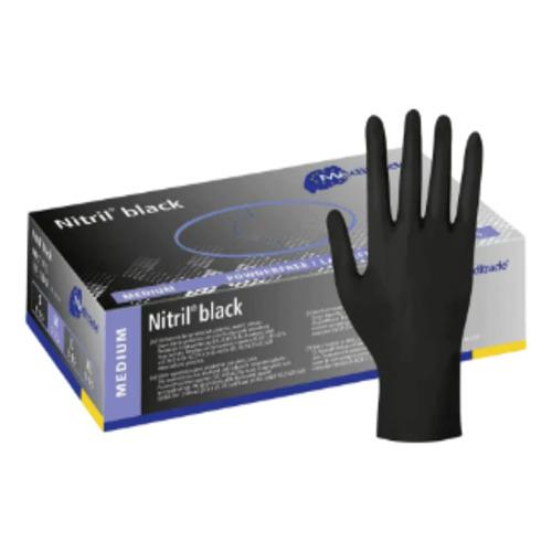 400X 4 Boxes Of 100 Meditrade 1284S Nitrile Black, Nitrile Examination Gloves, Black , Strong Heavy Duty Powder Free Gloves Sizes S-XL Deal Offer 1