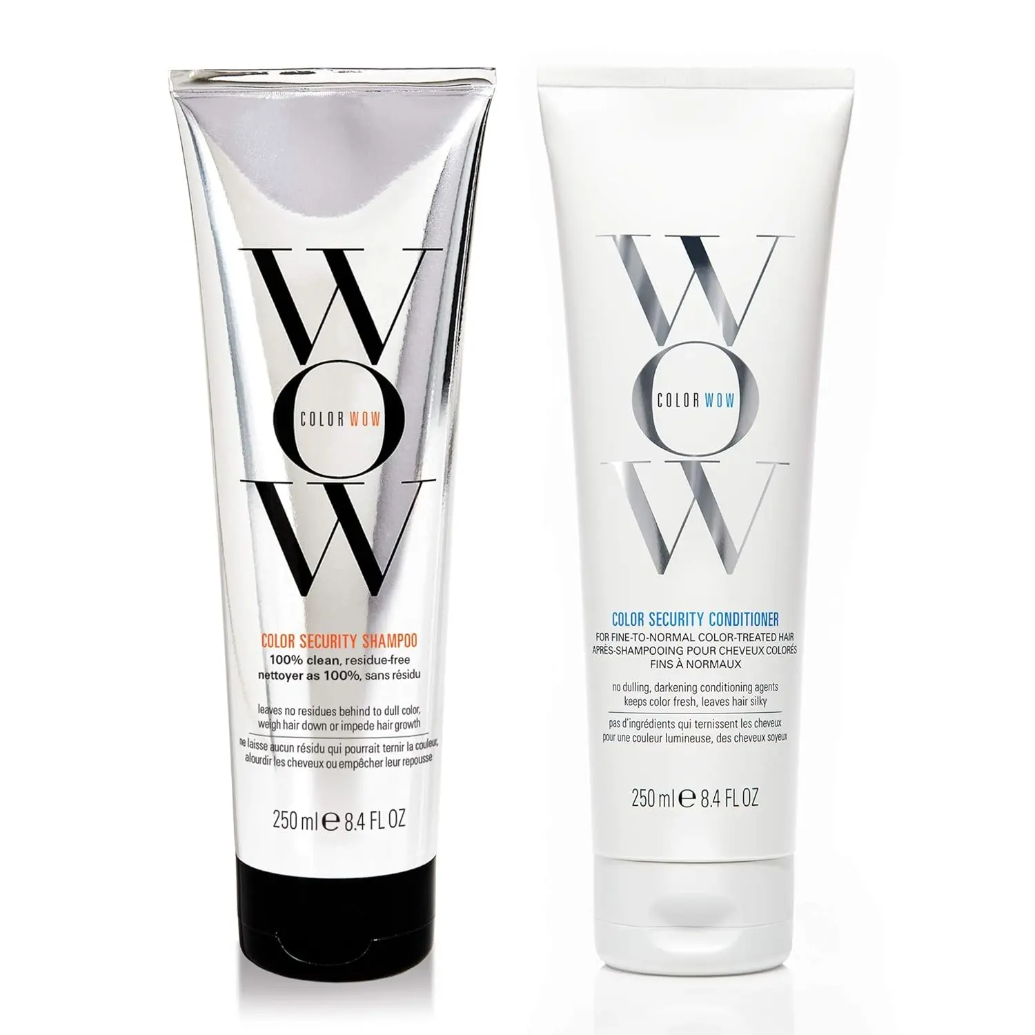 COLOR WOW's Dynamic Duo of Color Security Shampoo and Conditioner - Specially Crafted for Fine to Normal Hair, Delivering Vegan and Cruelty-Free Excellence for Spectacularly Glossy and Hydrated Hair Results Haircare Hydrating Comfort Cleansing