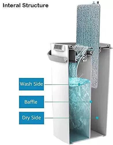 360 Multi-Functional Wash & Dry Mop and Bucket Set 360°Flat Squeeze Floor Mop+10Pads 6