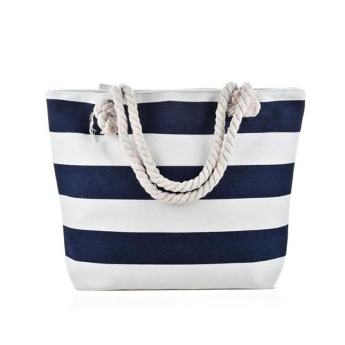 Ladies Women's Large Stripe Tote Beach Bag Summer Holiday Casual Shoulder & Handheld Bag 5