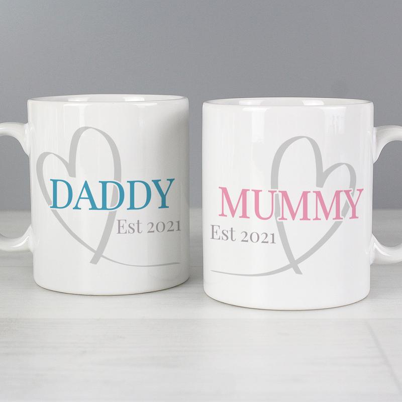 Personalised Mummy & Daddy Mug Set 7