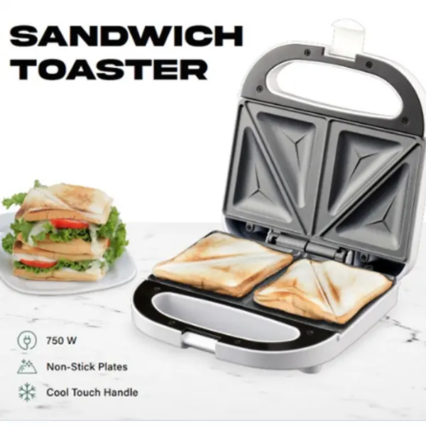 Domestic King 2 Slice White Sandwich Maker 750W- DK180100