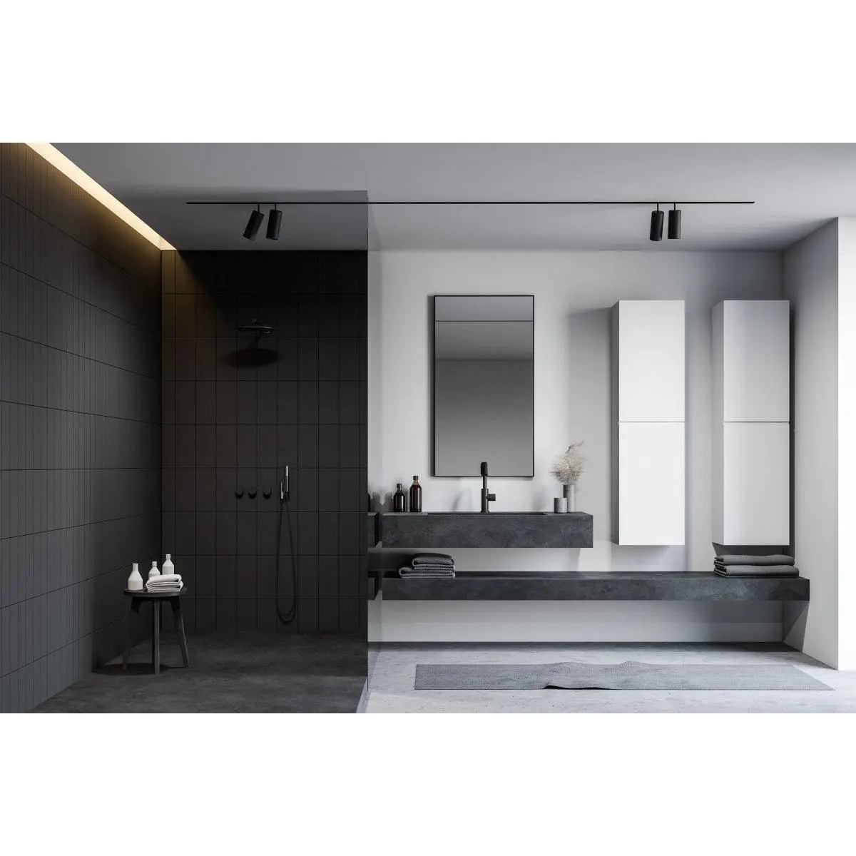 1000mm Bespoke Tiled Single Basin