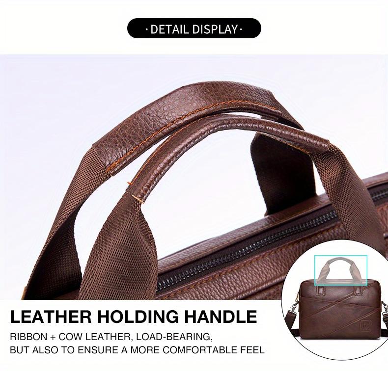 Product Introduction of BULLCAPTAIN Men's Leather Briefcase Multifunctional Handbag 47
