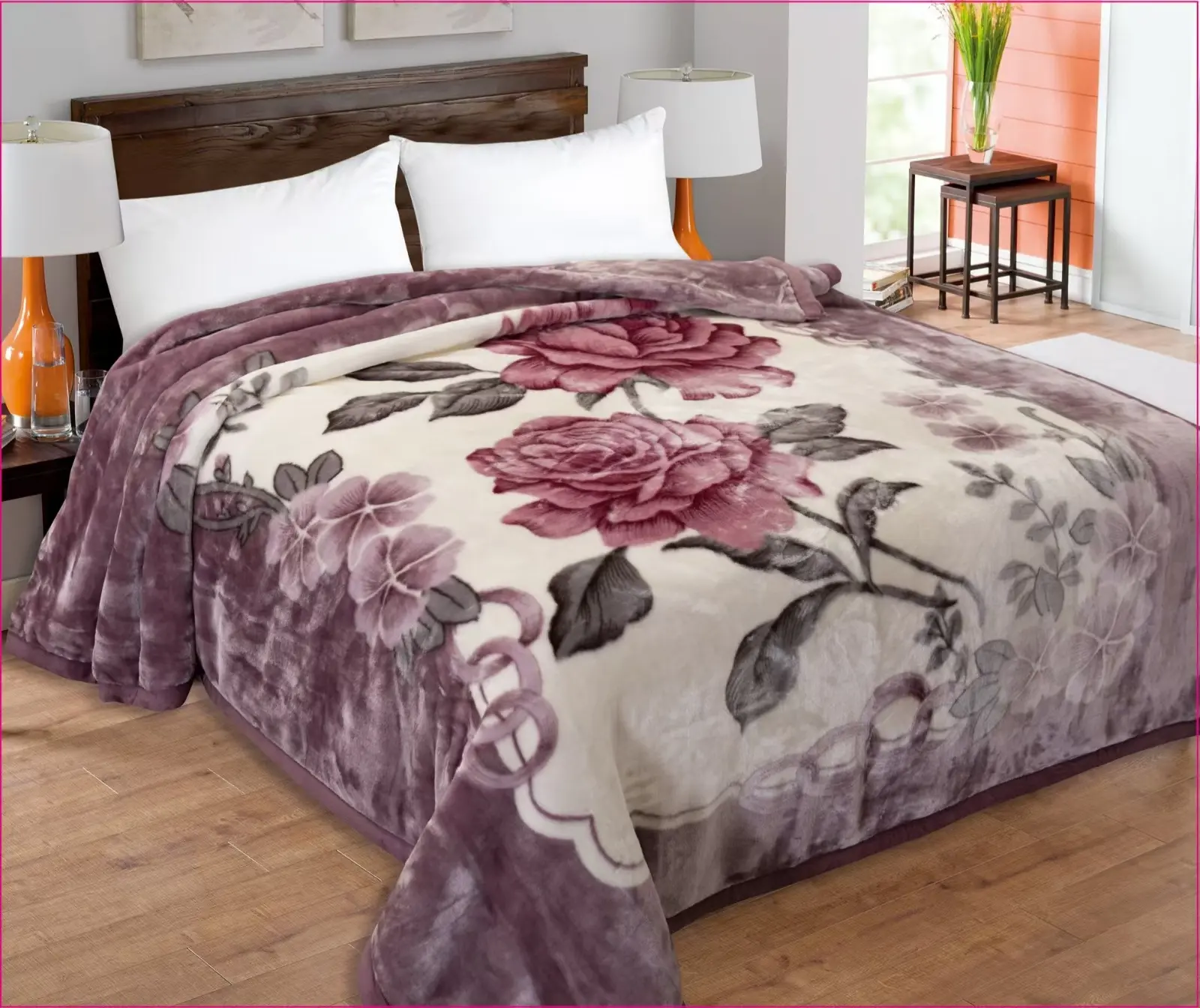 Soft Thick Weighted Bed Blanket Warm Cosy 2PLY King Size Large Bed Throw 200x240