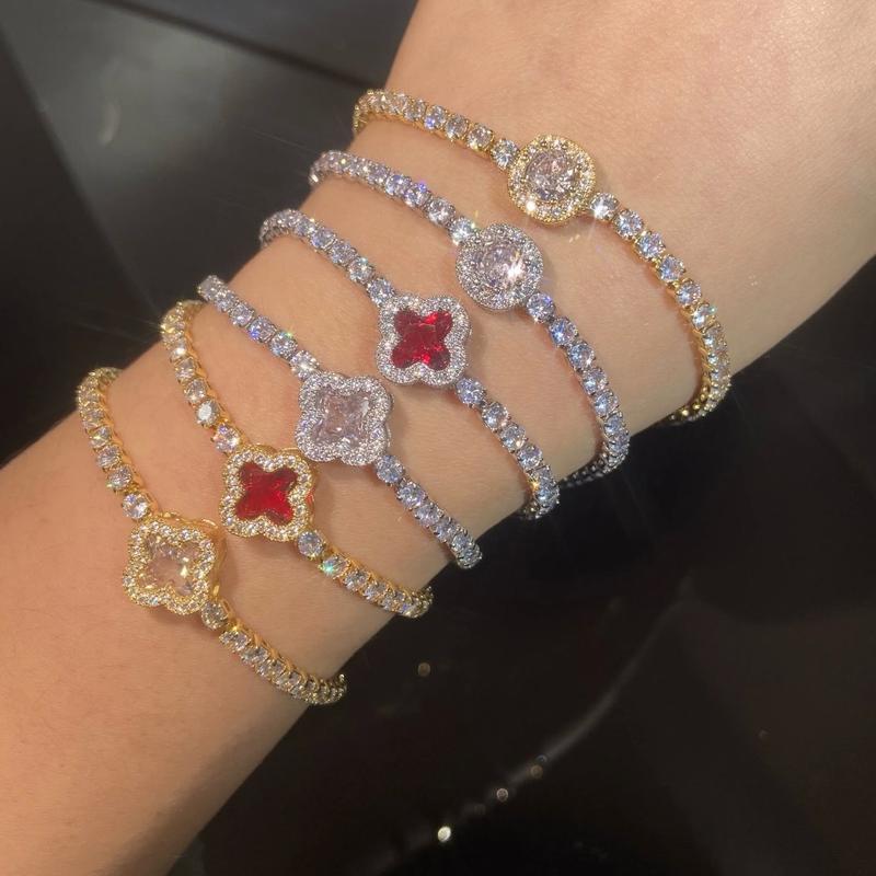 Milania Bracelet tennis style silver and gold 3