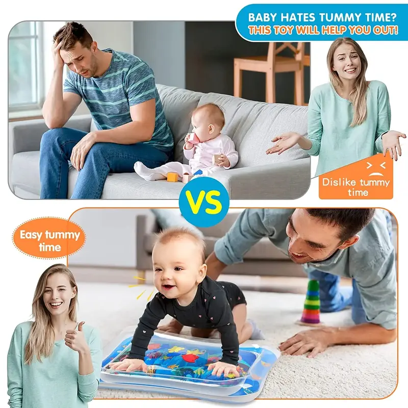 Creative Baby Water Play Mat,Montessori Early educational toys Inflatable kids for Infants Toddlers Baby Toys for 3~24 Months 2