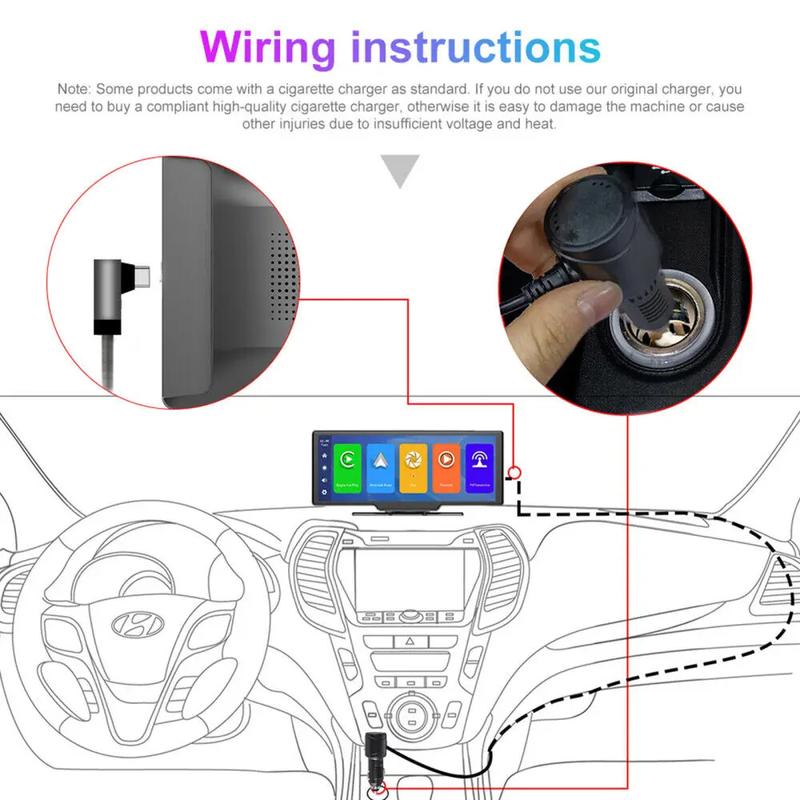Product Introduction of Universal Portable Car Stereo Wireless Apple Carplay/Android Auto 10.26'' HD Touch Screen Car Play Navigation with Voice Control 18