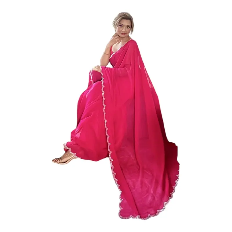 Georgette Saree for Women - Perfect for Formal Occasions - Womenswear 5