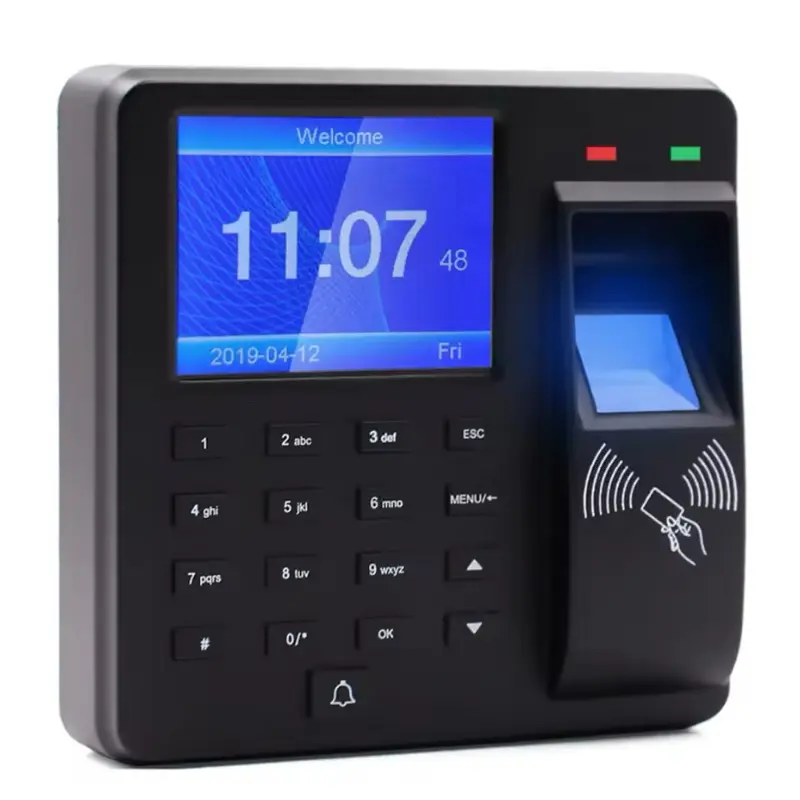 Biometric Attendance Machine Fingerprint Scanner RFID EM Access Control System Time Recorder for Factory Office School