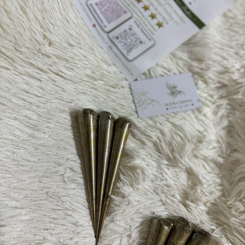Practice henna cones without essential oils (Set of 3) 20g each 4