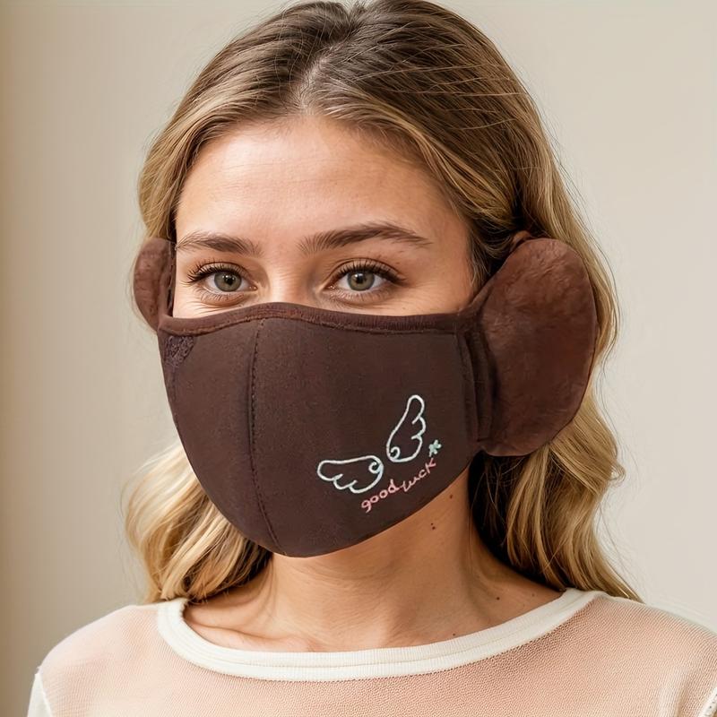 Women'S Winter Warm Ear Muff Face Mask, Unisex Thickened Windproof Breathable Ear Protector, Knitted Stretch Polyester Fabric, Hand Wash Only, Fashionable Accessory for Ladies 8