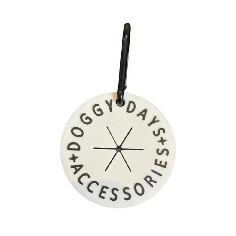 White dog poo bag holder 0