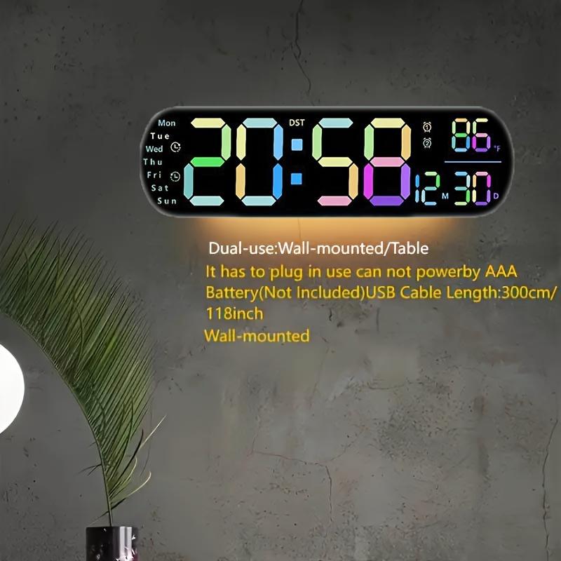 Product Introduction of RAZZAQ MART SHOP Large Digital Wall Clock with Remote Control, Dual Alarm, DST, 10-Level Brightness, LED Night Light, USB Powered, Cordless or Plug-In Use, Ideal for Bedrooms, Living Rooms, or Offices (Batteries Not Included) 22
