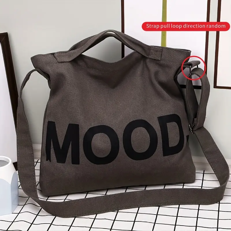Large Capacity Multifunctional Tote Travel Messenger Bag Made of Canvas for Women, Suitable for Crossbody Use. 2