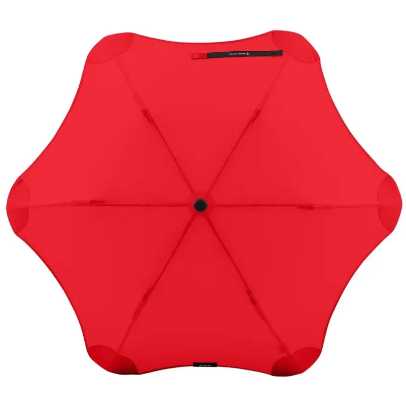 Red Metro Folding Blunt Umbrella 2
