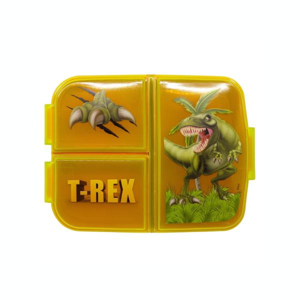 Dinosaur Multi Compartment Lunch Box Tableware Container Plastic Kids 2