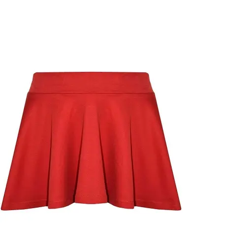 Girls Kids Children Flared High Waisted Short Mini Skater Swing School Skirt 3