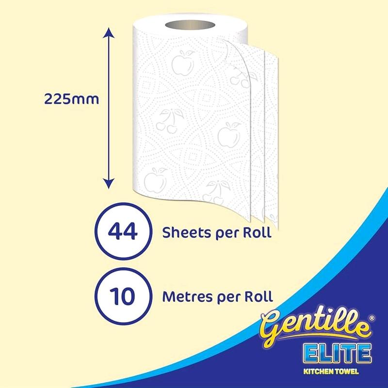 Gentille Elite Kitchen Towel 3ply 15rolls All Purpose Use Thick Strong Kitchen Towel Cleaning Household paper 3