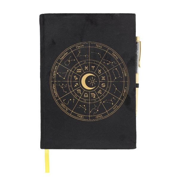 Astrology Wheel Journal with Black Obsidian Pen 1