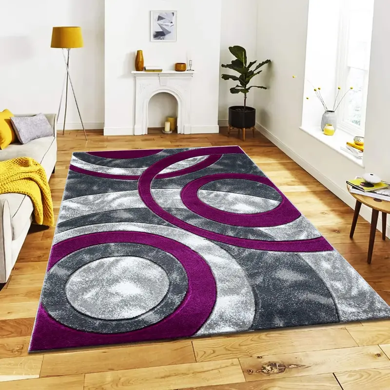 Modern Living Room Large Soft Fluffy Non Shed Anti Slip Dense Pile Modern Design Heavy Area Rug Carpet Mat for Bedroom 2