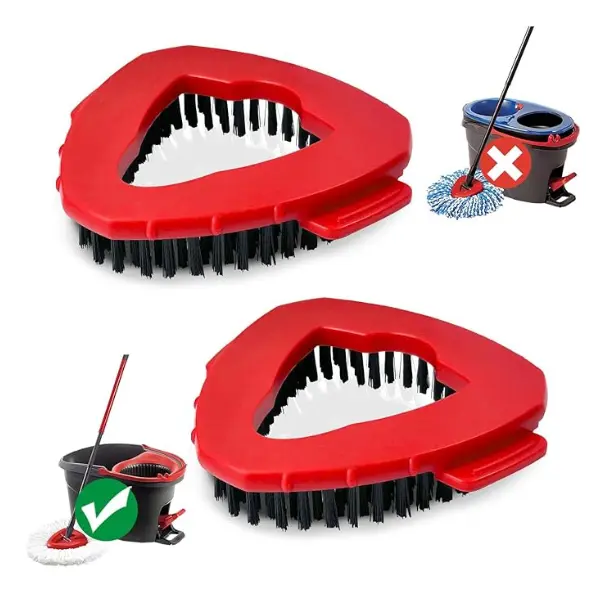 Scrub Brush Mop Head for Vileda EasyWring 1 Tank System - Hard Bristle Cleaning Brush for Bathroom Garage Kitchen Wall - 2 Pack - Scrubber