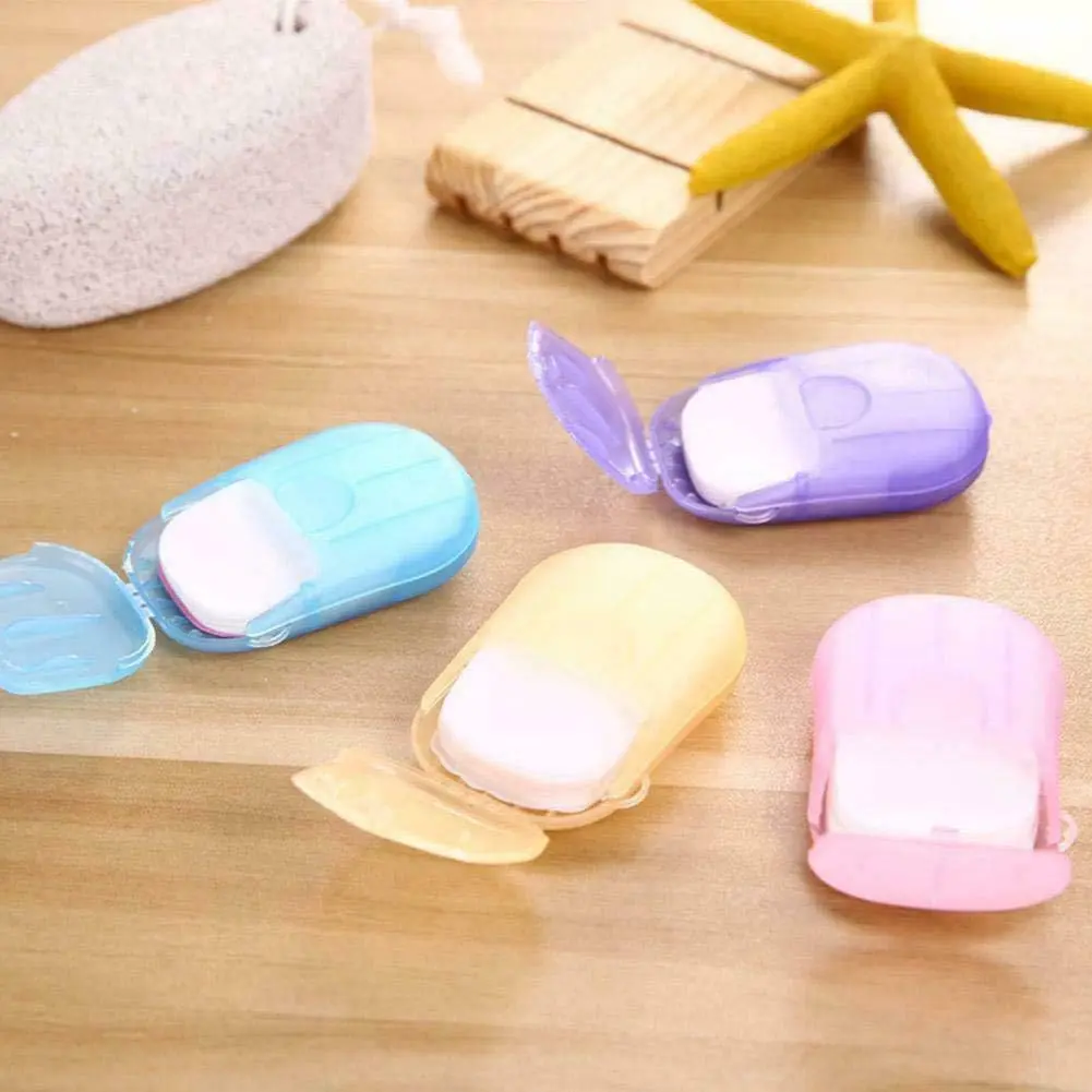 Portable Travel Soap Sheets - 5 Boxes, Disposable Hand Washing Paper Soap for Home, Travel, Camping, Hiking and Outdoor Activities - Comfort, Nail Body Care Lightweight