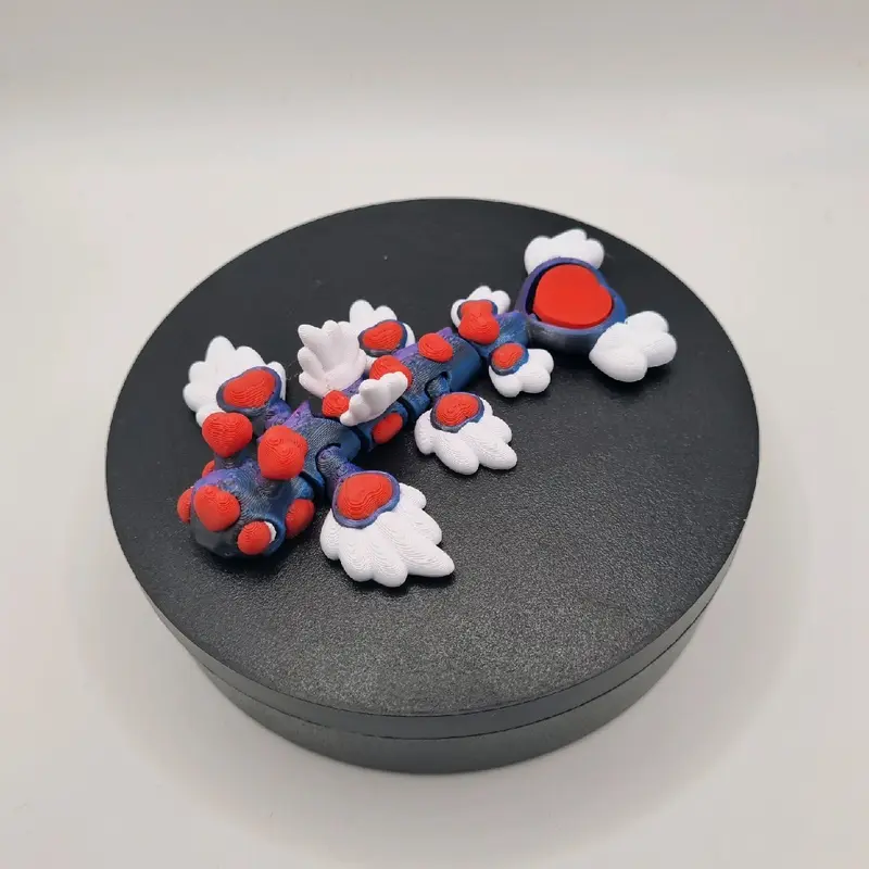 Heart Dragon 3D Printed Fidget Toy - Medium Sized - Decor, Ornaments 1