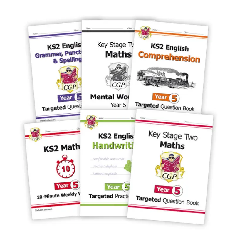 Year 5 Maths and English Home Learning Workbook Bundle for 9 to 10 year olds KS2