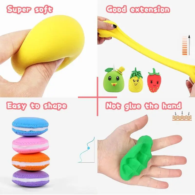 24 Color Air Drying Clay Set, ultra light clay belt carving tool - perfect for DIY crafts and novelty toys 2