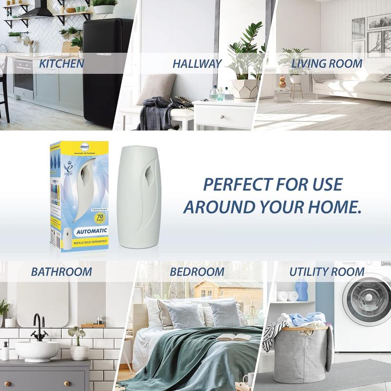 AirPure Automatic Air Freshener Kit with 3 Refills, Machine, Extra Battery, Vegan Friendly- Household Appliance Pack Set 2