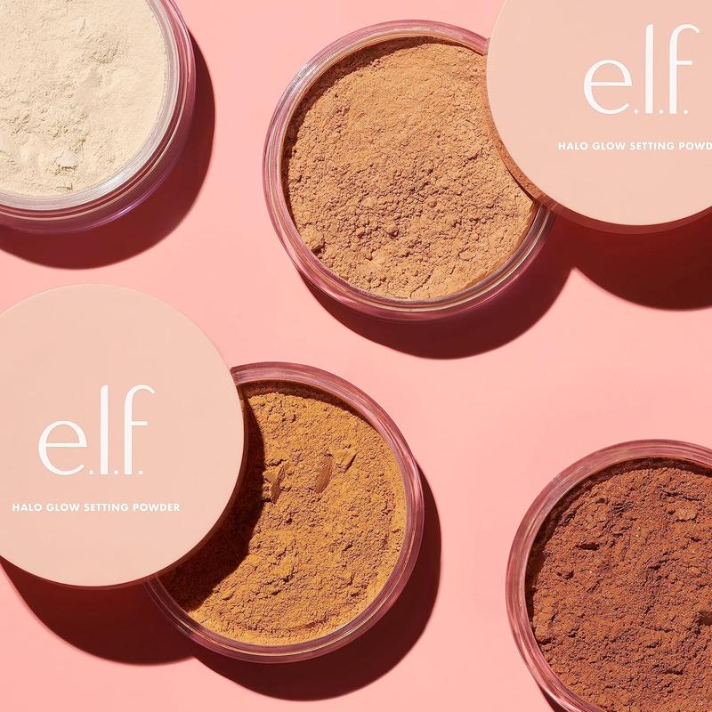 e.l.f., Halo Glow Setting Powder, Silky, Weightless, Blurring, Smooths, Minimizes Pores and Fine Lines, Creates Soft Focus Effect, Medium, Semi-Matte Finish... 4