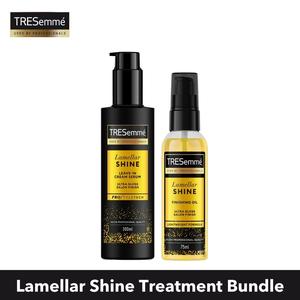 TRESemmé Lamellar Shine Treatment Bundle: Leave-In Cream Hair Serum & Finishing Hair Oil Conditioner Haircare