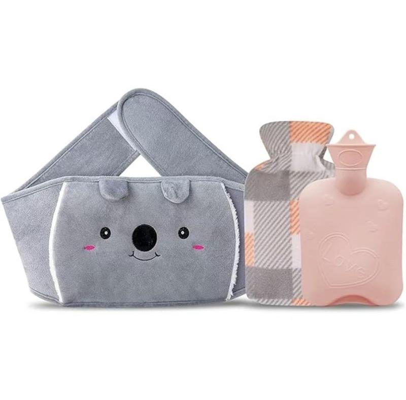 3-Piece Hot Water Bottle Belt Comforting Wearable Wrap Around Stomach Back Waist Soft Christmas Gift 0