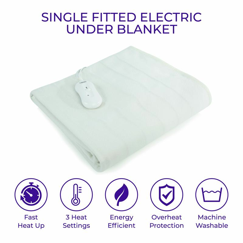 Single Fitted Electric Under Blanket with 40cm Skirt 1