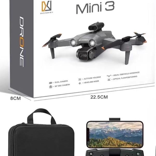Mini 3 Pro Drones wifi FPV 4K HD Camera Battery Foldable Selfie RC Quadcopter Accessories Device Folding Gadget Automatic 1