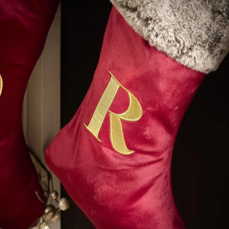 Luxury Christmas Sacks & Stockings with Monogrammed Letter 5