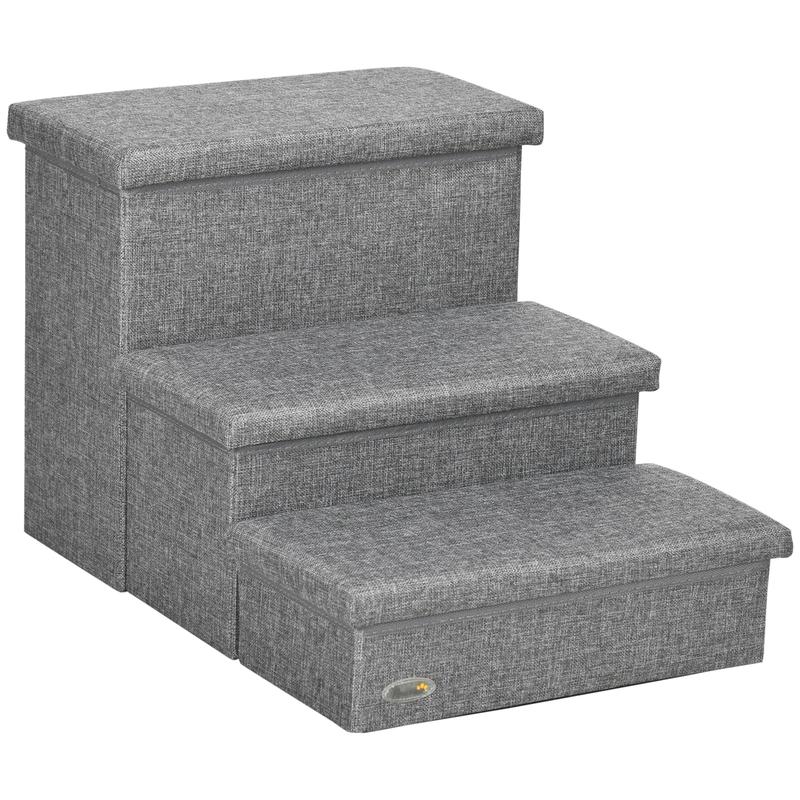 Pet Stairs with Storage, 3 Steps, 40.5H x 63.5L x 42.5Wcm 1