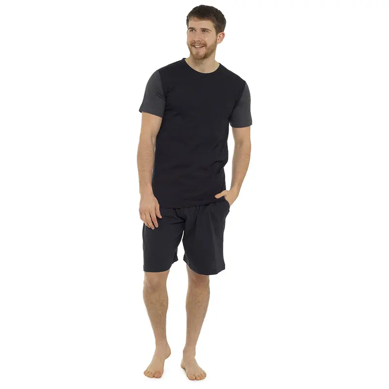 GM Apparel Mens Lounge Short Sleepwear T-Shirt Top Set Shorts PJs Full Set - RANDOM PICKED Loungewear Menswear 4