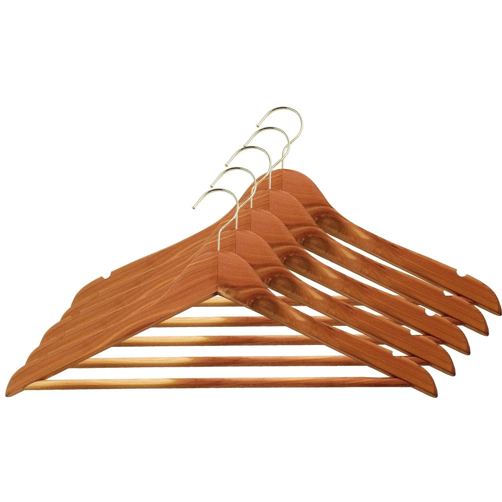 Sturdy 45cm cedar wood shirt and dress coat hanger